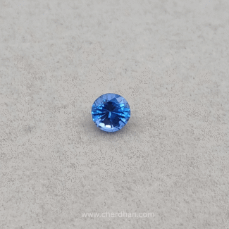Beautiful Cornflower Blue Round cut sapphire, 1.20 carats, sourced from Sri Lanka for custom jewelry.