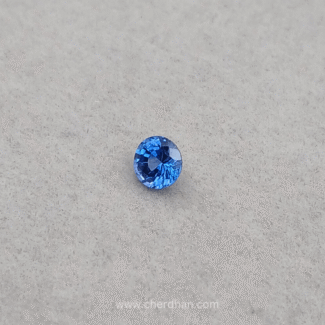 Cornflower Blue sapphire in Round cut, 1.20 carats, from Sri Lanka, with a loop-clean clarity.
