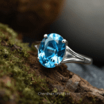 Oval Blue Topaz Ring