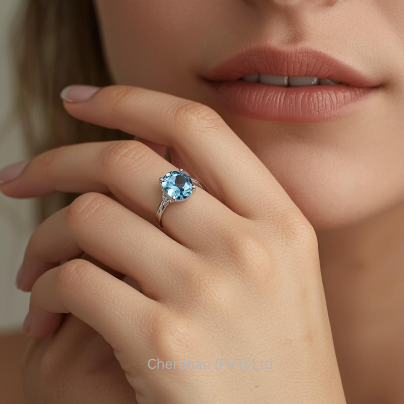 Elegant Blue Topaz Gemstone Jewelry