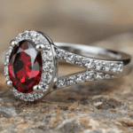 Garnet ring January Birthstone