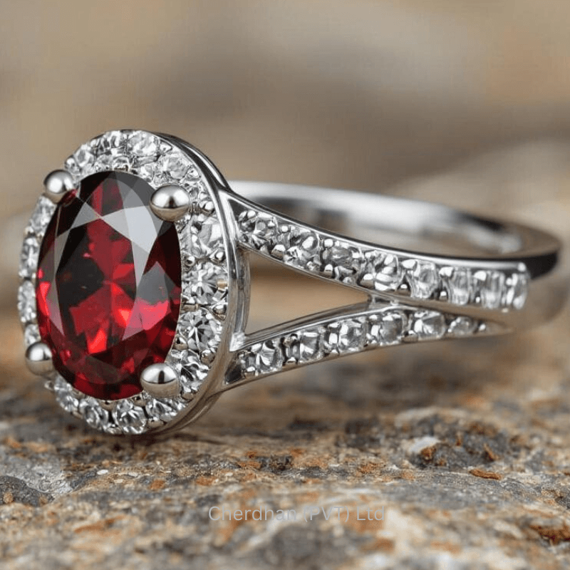 Garnet ring January Birthstone