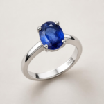 Natural Ceylon Blue Sapphire 925 Silver Solitaire Ring